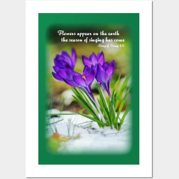 Flowers appear on the earth; the season of singing has come - Song of Songs 2:12 Wall Art by FTLOG